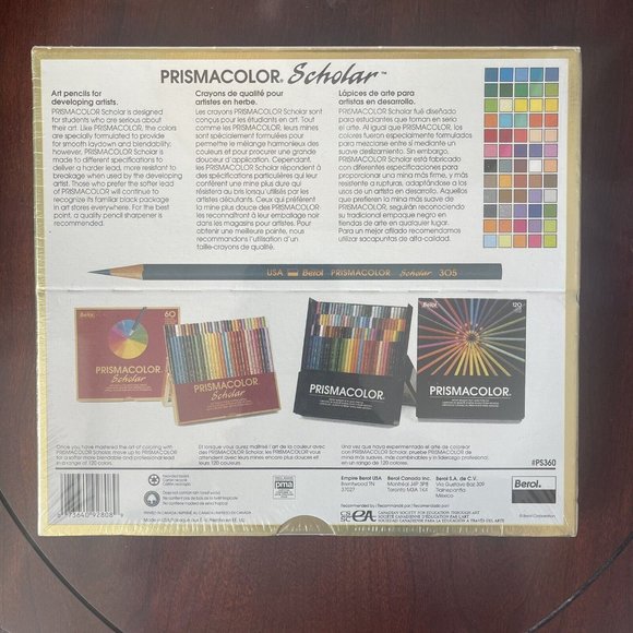 Prismacolor Scholar Colored Pencils 60 Colors Berol Sealed Pencil Crayon - Picture 2 of 11